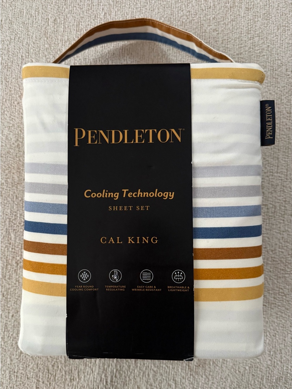 Pendleton King 4-Piece Sheet Set Cooling Technology Westland Stripe Cal King